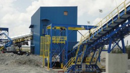 The crusher building at Lake Shore Gold's Bell Creek gold mill, 20 km northeast of Timmins, Ontario. Credit: Lakeshore Gold