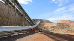 Conveyors at Allied Nevada Gold's Hycroft gold mine, 86 km west of Winnemucca, Nevada. Credit: Allied Nevada Gold