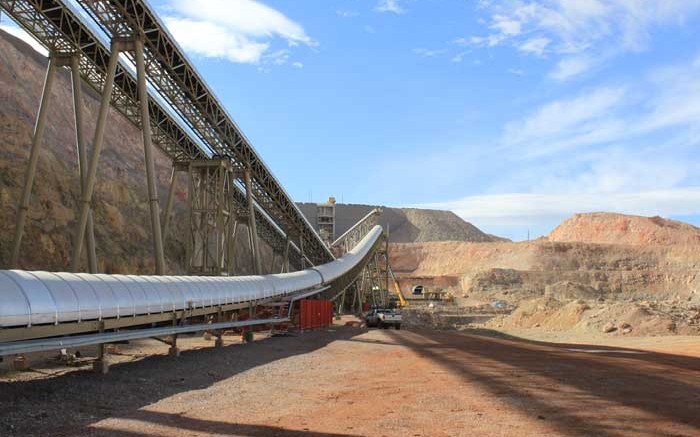 Conveyors at Allied Nevada Gold's Hycroft gold mine, 86 km west of Winnemucca, Nevada. Credit: Allied Nevada Gold