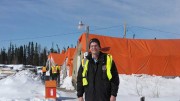 Mega Precious Metals president and CEO Glen Kuntz at the Monument Bay gold project in northeast Manitoba. Photo by Anthony Vaccaro.