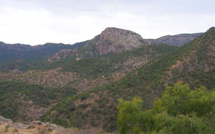 The Cerro Pelon deposit, 3 km from Alamos Gold's Mulatos gold mine in northwestern Mexico's Sonora state. Credit: Alamos Gold