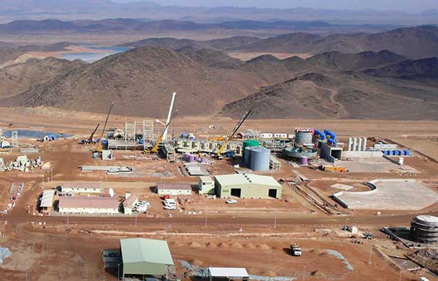 Construction at the Jabal Sayid copper project in Saudi Arabia. Credit: Barrick Gold