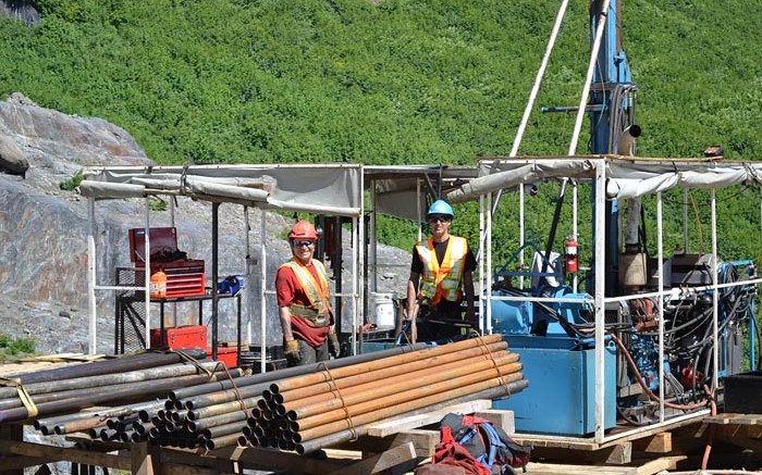 A drill crew at Seabridge Gold's  KSM gold-copper project in northwestern B.C. Credit: Seabridge Gold