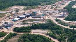 An aerial view of Trevali Mining's  Caribou mine and mill complex 50-km west of Bathurst, New Brunswick. Credit: Trevali Mining