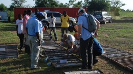 Core samples on display at True Gold Mining's Karma gold project in Burkina Faso. Credit:  True Gold Mining