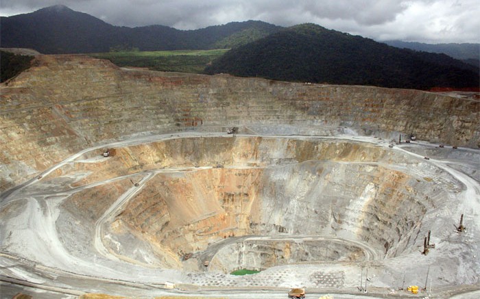 The Batu Hijau copper-gold mine is operated by PTNNT, a joint venture between Newmont, a Japanese firm, and three Indonesian corporations. Credit: Newmont Mining