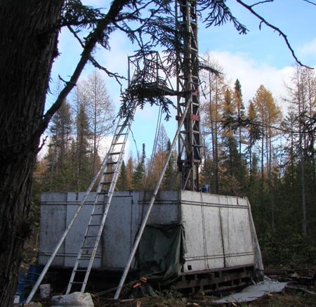 A drill rig at Zenyatta Ventures' Albany graphite project in northern Ontario. Credit: Zenyetta Ventures