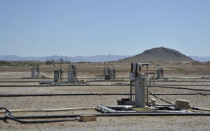 Injection wells at Curis Resources' wholly owned Florence in situ copper project beside the town of Florence in south-central Arizona. Credit: Curis Resources