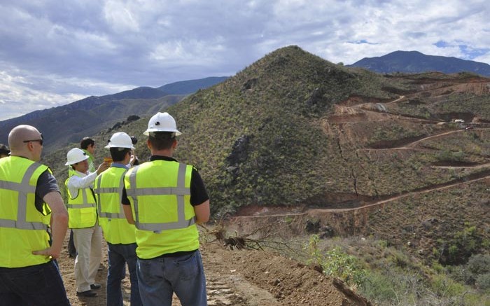 Analysts touring Santacruz Silver Mines' San Felipe silver-lead-zinc project in Sonora, Mexico. Credit: Santacruz Silver Mines