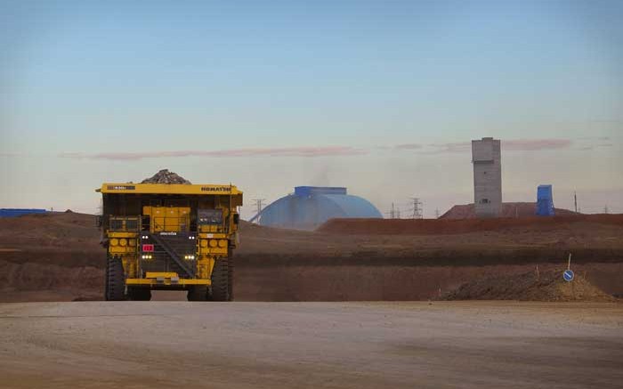 A loaded haul truck at Turquoise Hill Resources' Oyu Tolgoi copper-gold mine in Mongolia. Credit: Turquoise Hill Resources