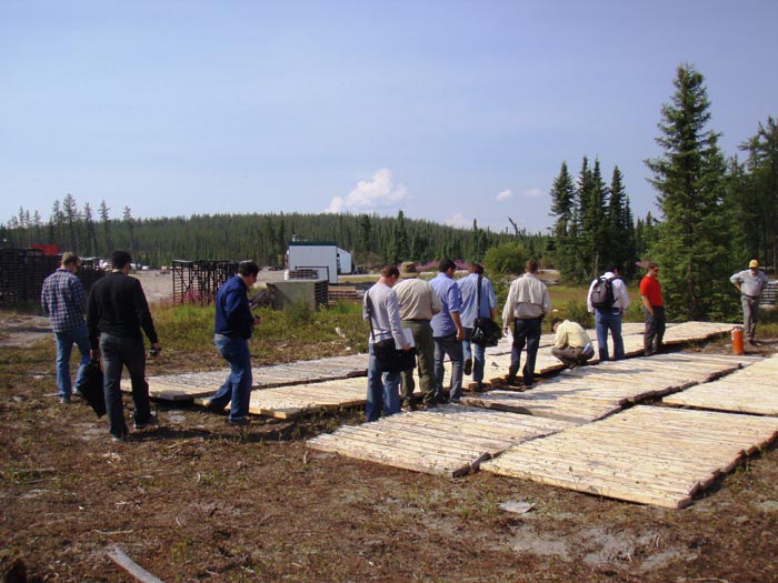 Visitors view core samples at Denison Mines' Wheeler River uranium project in Saskatchewan. Credit: Denison mines