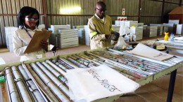 Workers in a core shed at Ivanhoe Mines' Platreef PGM project in South Africa. Credit: Ivanhoe Mines