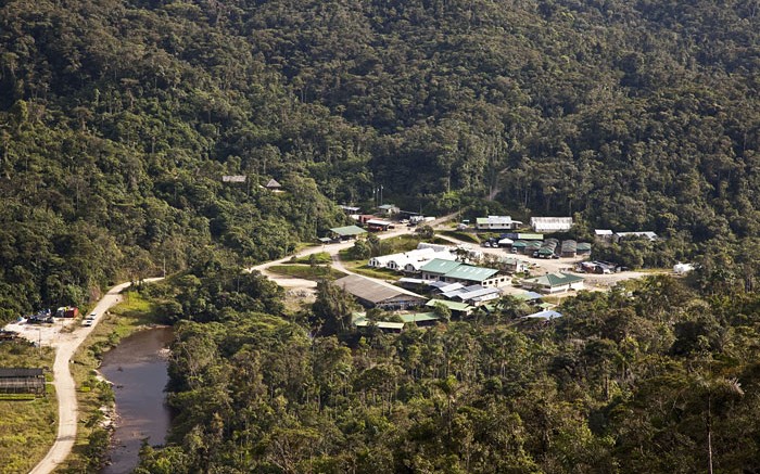 The 250-person camp at the Fruta del Norte gold project in Ecuador, which Fortress Minerals is buying for US$240 million. Credit: Fortress Minerals