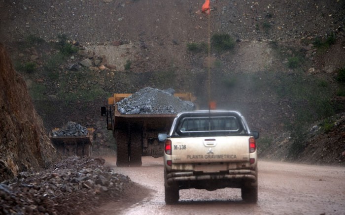 Trucks on a wet day at Alamos Gold's Mulatos gold mine in Sonora, Mexico. Credit: Alamos Gold