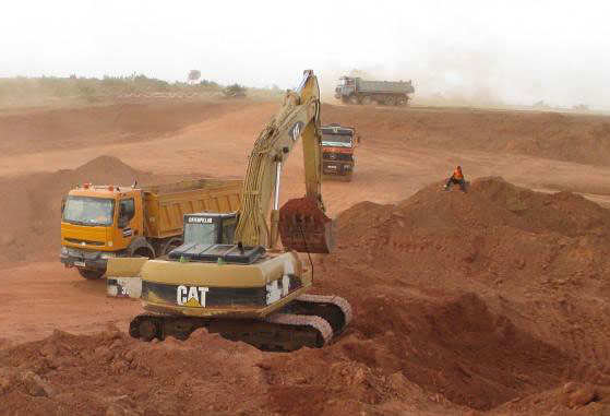 Construction at True Gold Mining's Karma project in Burkina Faso. Credit: True Gold Mining