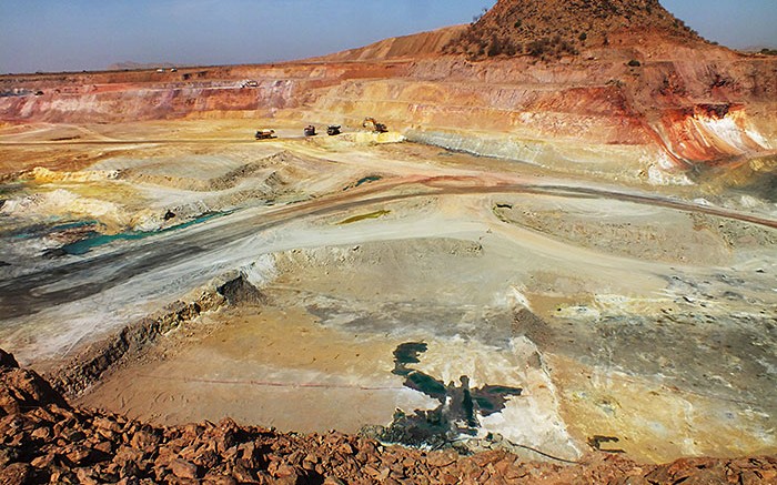 The central pit at Nevsun Resources' Bisha copper-gold mine in Eritrea, 150 km west of Asmara. Credit: Nevsun ResourcesNevsun Resources