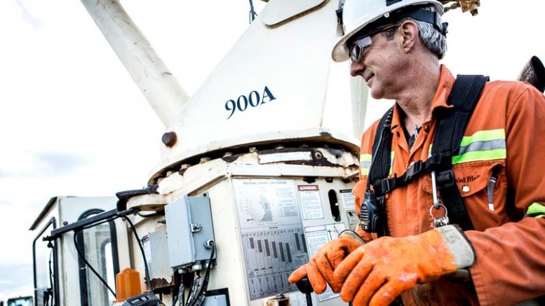 A worker at the Canadian Malartic mine in Quebec. Credit: Canadian Malartic Partnership