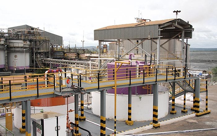 Processing facilities at Yamana Gold's Fazenda Brasileiro gold mine in Brazil's Bahia state. Credit: Yamana Gold