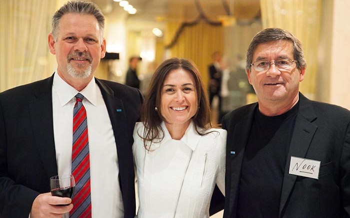 Bill Martin, Claudia Stanic and Bob Onucki from Sandvik. Credit: Chris Drover, droverc@gmail.com