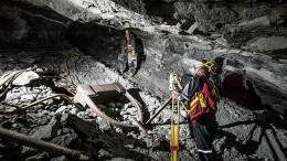 Workers underground at Richmont Mines' Island gold mine in northwestern Ontario, 83 km north of Wawa. Credit: Richmont Mines