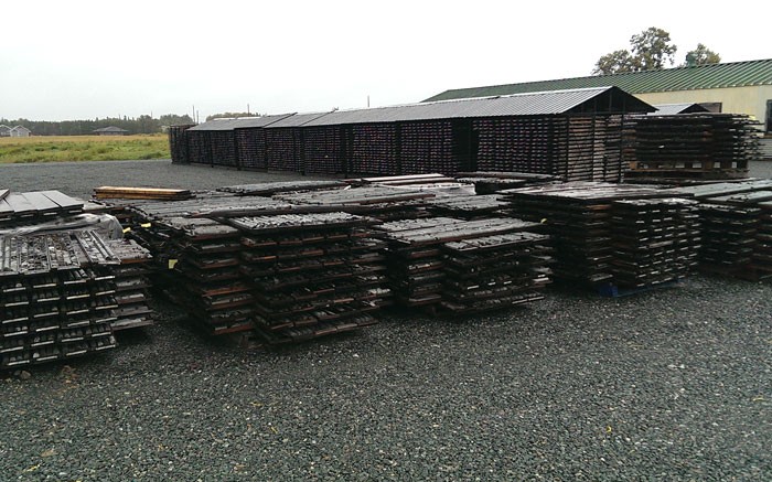 A core storage area at Falco Resources' past-producing Horne gold project in northwestern Quebec. Credit: Falco Resources