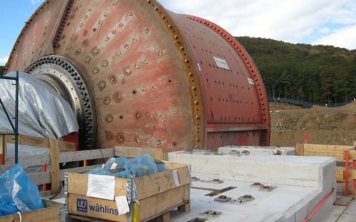 A SAG mill at Eldorado Gold's Skouries gold-copper project under construction in northern Greece. Credit: Eldorado Gold