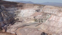 Allied Nevada Gold's Hycroft gold-silver mine in Nevada's Sulfur Mining district, 90 km west of Winnemucca, as seen in early 2014. Credit: Allied Nevada