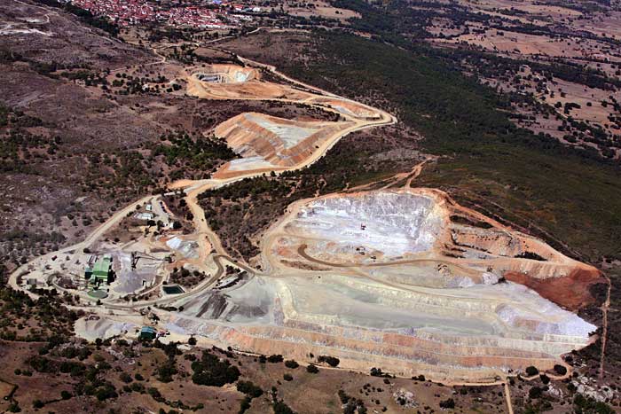  View of the open pit at Almonty Industries' Los Santos tungsten mine 50 km from Salamanca in western Spain. Credit: Almonty Industries 