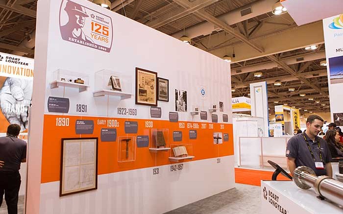 Historic items from Boart Longyear's 125-year history on display during the Prospectors & Developers Association of Canada convention earlier this month in Toronto. Credit: Boart Longyear