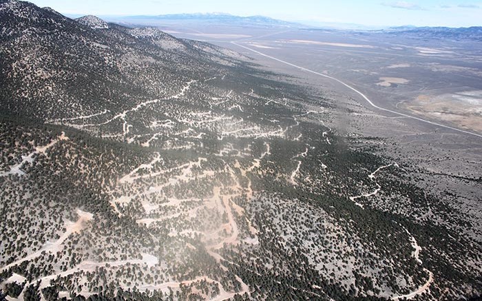 Looking north along the deposit's axis at Newmont Mining's Long Canyon gold project in northeast Nevada. Source: Newmont Mining