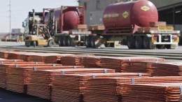 Stacks of copper cathode at the Svedala mill, part of BHP's   Olympic Dam  processing operations in South Australia. Source: BHP