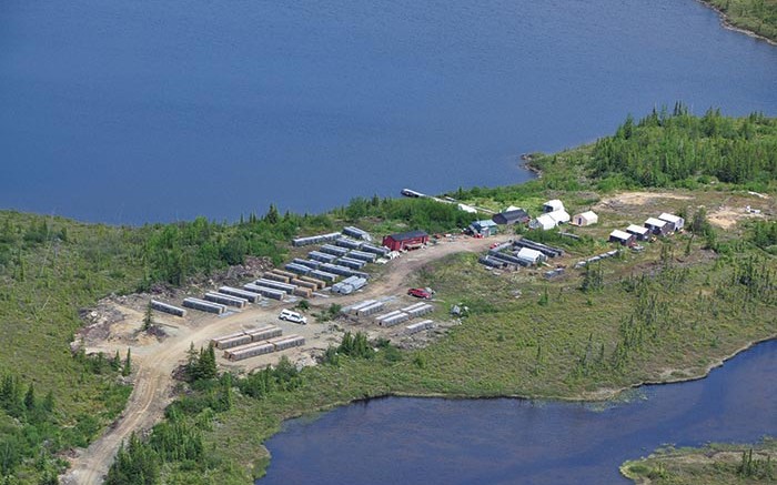 The camp at Eastmain Resources' Clearwater gold project in Quebec's James Bay region. Credit: Eastmain Resources