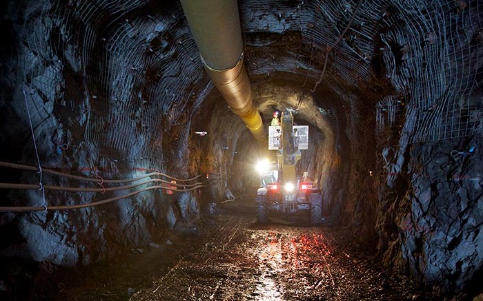 A tunnel at Lundin Mining's Eagle nickel-copper mine in northern Michigan. Credit: Lundin Mining