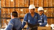 Workers at Torex Gold's core shack at the El Limon Guajes project in Mexico. Credit: Torex Gold