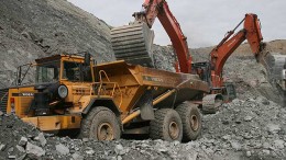 Machines at Galantas Gold's Omagh gold project in northern Ireland, 150 km west of Belfast. Source: Galantas Gold