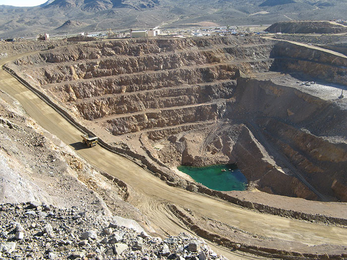  Molycorp's Mountain Pass rare earth element mine, as seen in 2011. Mountain Pass is located on the south flank of the Clark Mountain Range in southeastern California. Photo by Trish Saywell