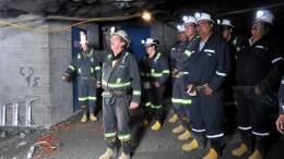 Marcelin Bruneau teaching a mine safety course. Credit: Cree Human Resources Development