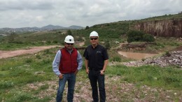 Canarc Resources project manager Louis Garcia (left) and CEO Catalin Chilosflischi at the El Compas gold-silver project in Zacatecas, Mexico. Source: Canarc Resources