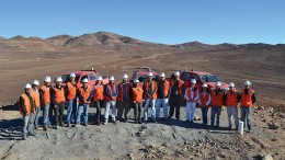 Capstone Mining's project team at its 70%-owned Santo Domingo copper-iron project in Chile's Atacama region.  Source: Capstone Mining