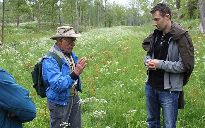 Consultant Tony Mariano (left) and Tasman Metals chief geologist Magnus Leijd at the Norra Karr rare earth project, 300 km southwest of Stockholm, Sweden. Source: Tasman Metals