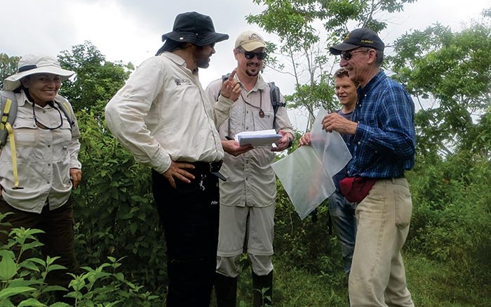 Marc Cianci (third from left), Calibre Mining's senior project geologist, with colleagues at the Eastern Borosi gold project in Nicaragua. Source: Calibre Mining