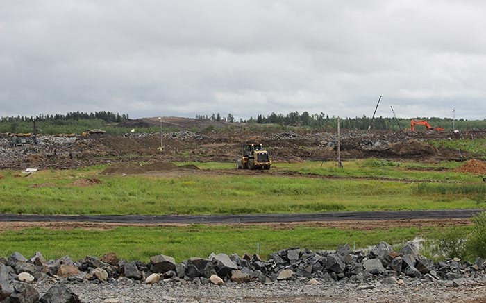 New Gold's Rainy River gold mine under construction 65 km northwest of Fort Frances, Ontario.  Source: New Gold