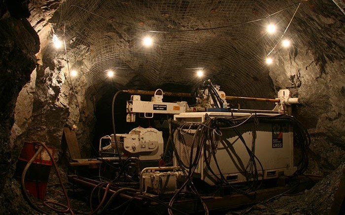 A drill rig underground at Rambler Metals & Mining's Ming copper-gold mine in Newfoundland. Credit: Rambler Metals and Mining