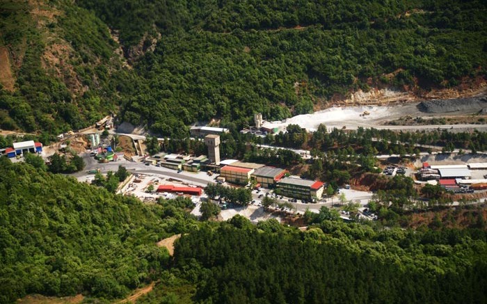 Surface facilities at Eldorado Gold's Stratoni underground silver-lead-zinc mine in northern Greece.  Source: Eldorado Gold