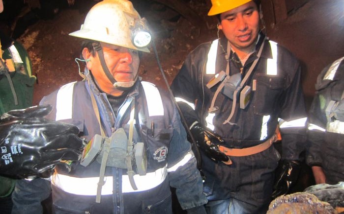 Mining engineers lead an underground  tour through Sierra Metals' 82%-owned Yauricocha mine in Peru. Source:  Sierra Metals