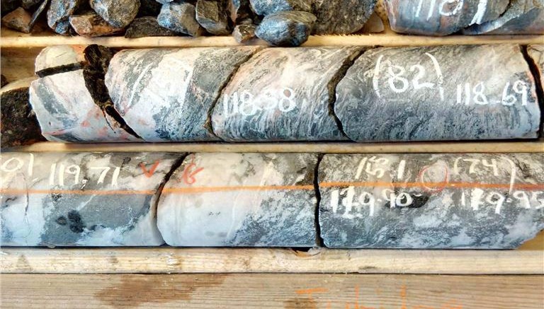 Drill core from the Jubilee zone at Red Pine Exploration's Wawa gold project in Ontario. Credit: Red Pine Exploration