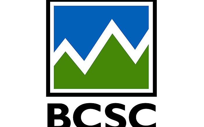 The logo of the  British Columbia Securities Commission (BCSC).