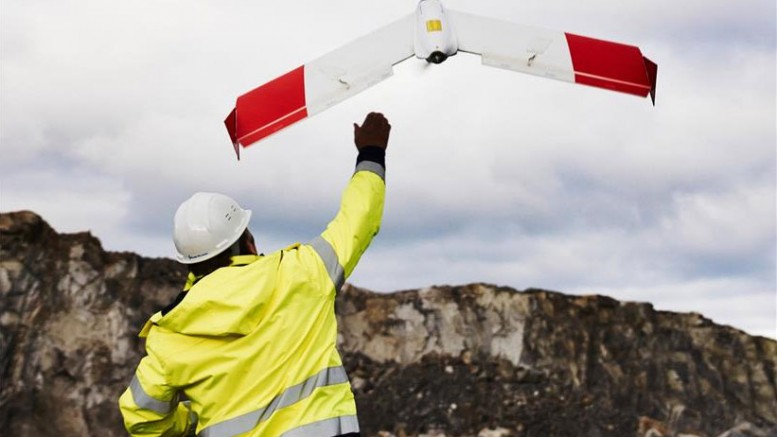 Launching a SmartPlanes drone.  Credit: SmartPlanes