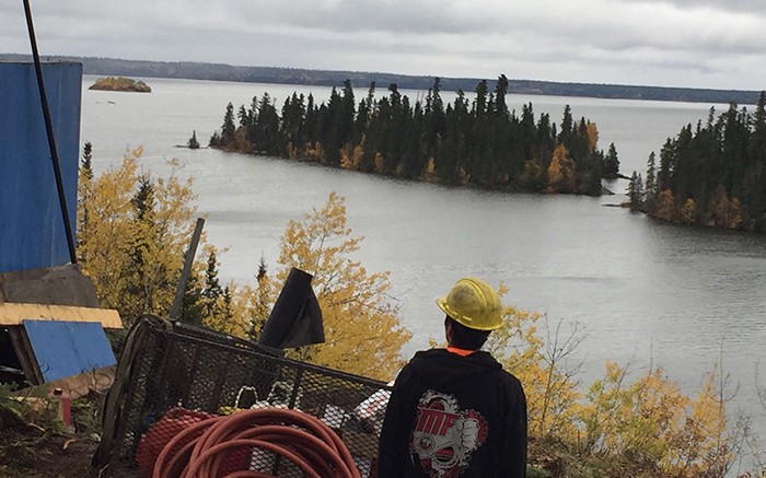 A driller at Wolfden Resources' Rice Island nickel-copper project in Manitoba. Source: Wolfden Resources