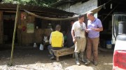 Diego Benalcazar (far right), Odin Mining's vice-president of exploration and corporate development, in the field in Ecuador.Source:  Odin Mining